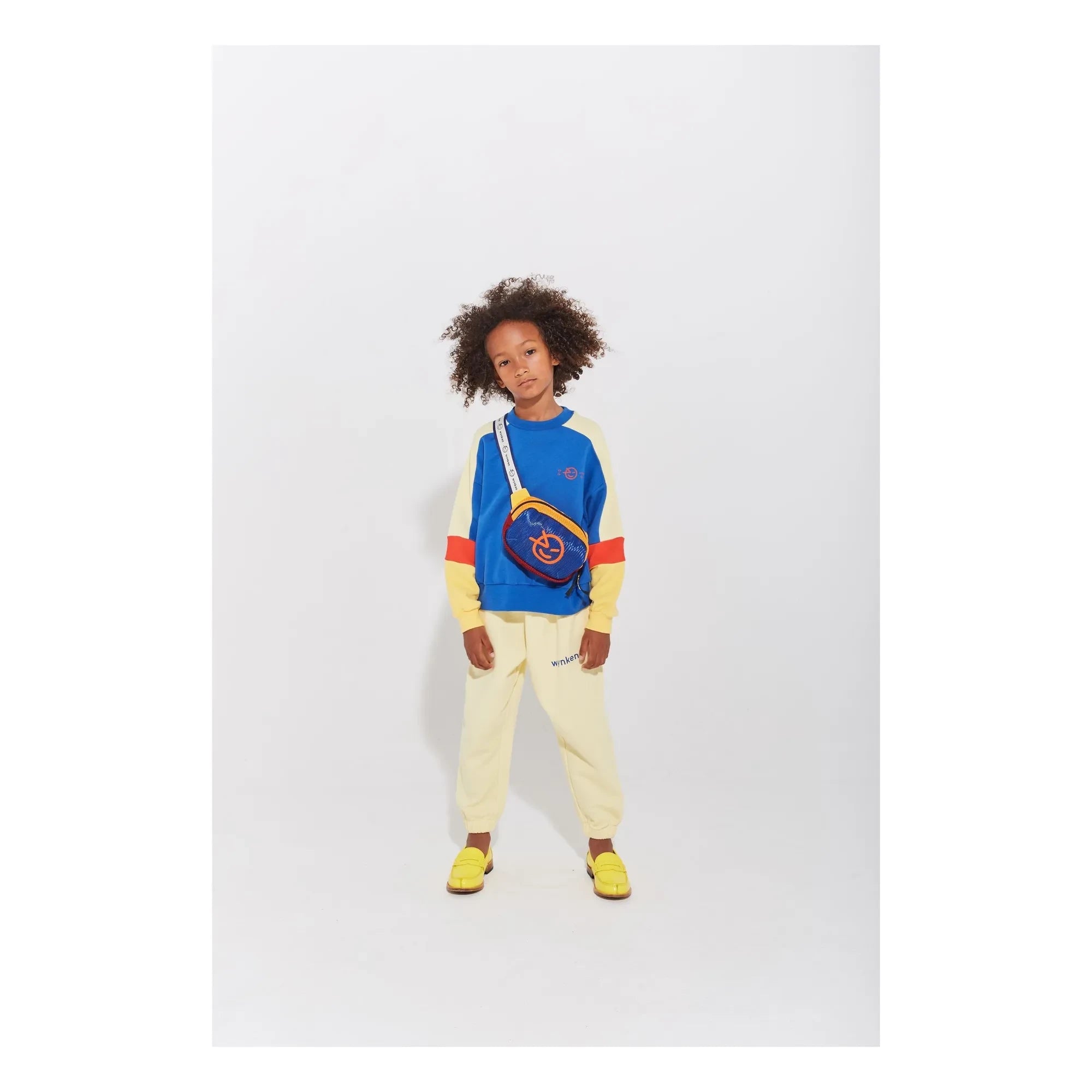 Wynken - Colour-blocked organic cotton sweatshirt | Dark Blue