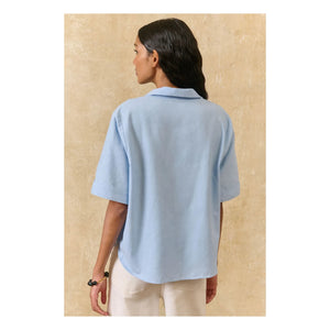 Louise Misha - Emilius organic cotton shirt | Light blue