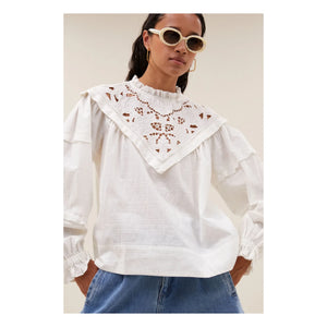 By Bar - Bowie Cotton Blouse | White
