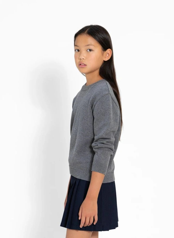 Smallable Kid - Cagnaby Organic Cotton Sweater | Gray Melange