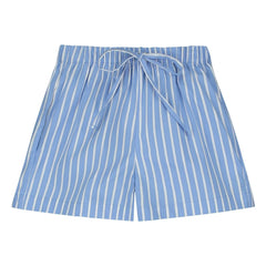 Tangerine - Striped Shorts | Light Blue