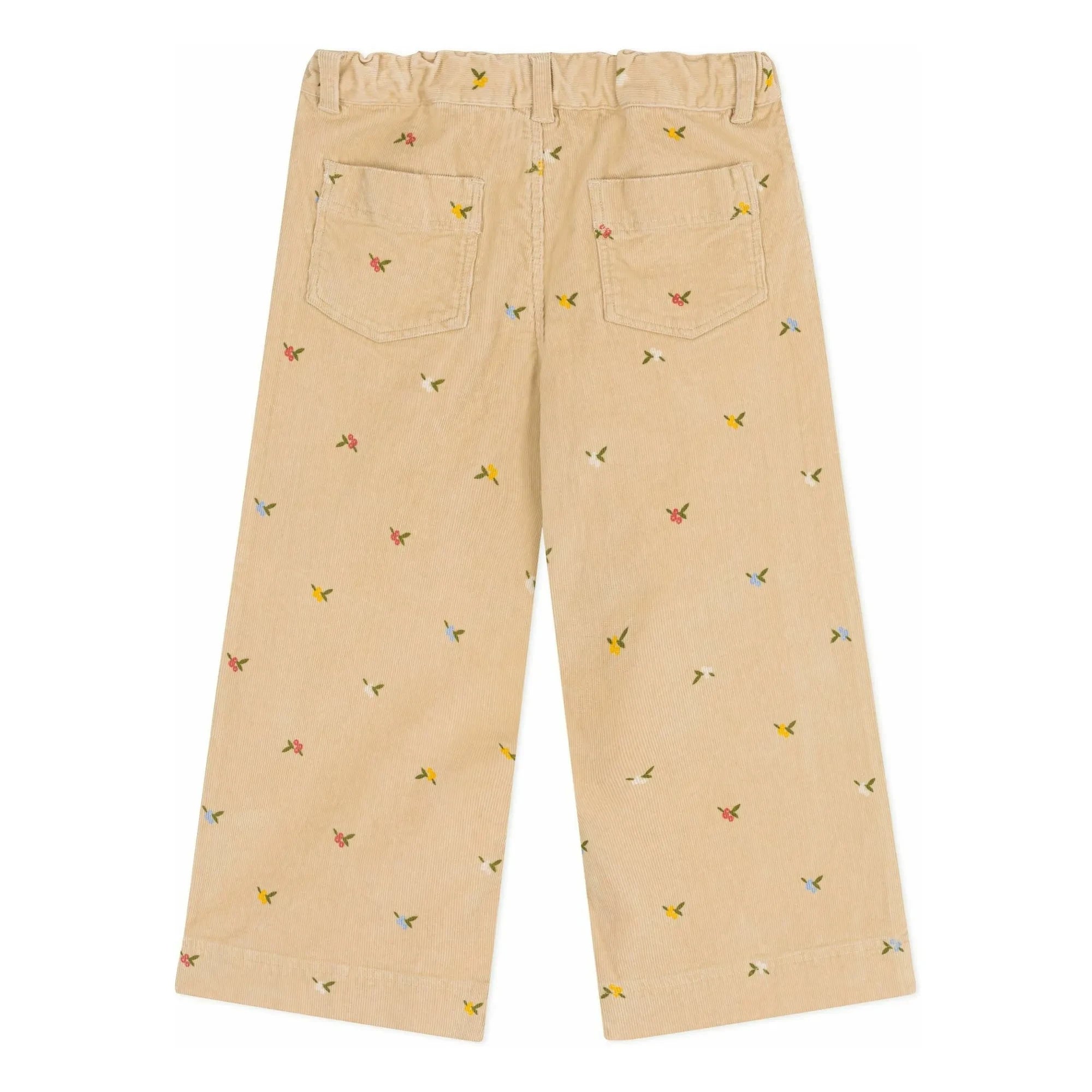 Petit Bateau - Floral Pattern Velvet Pants | Beige