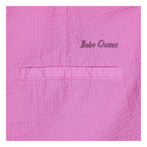 Bobo Choses - Purple Cotton Seersucker Puffed Shorts