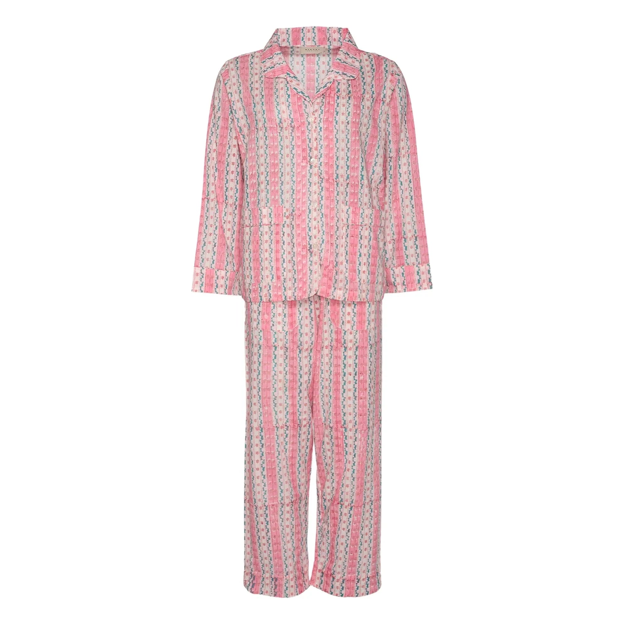 SISSEL EDELBO - Organic Cotton Patterned Night Pajamas | Dusty Pink