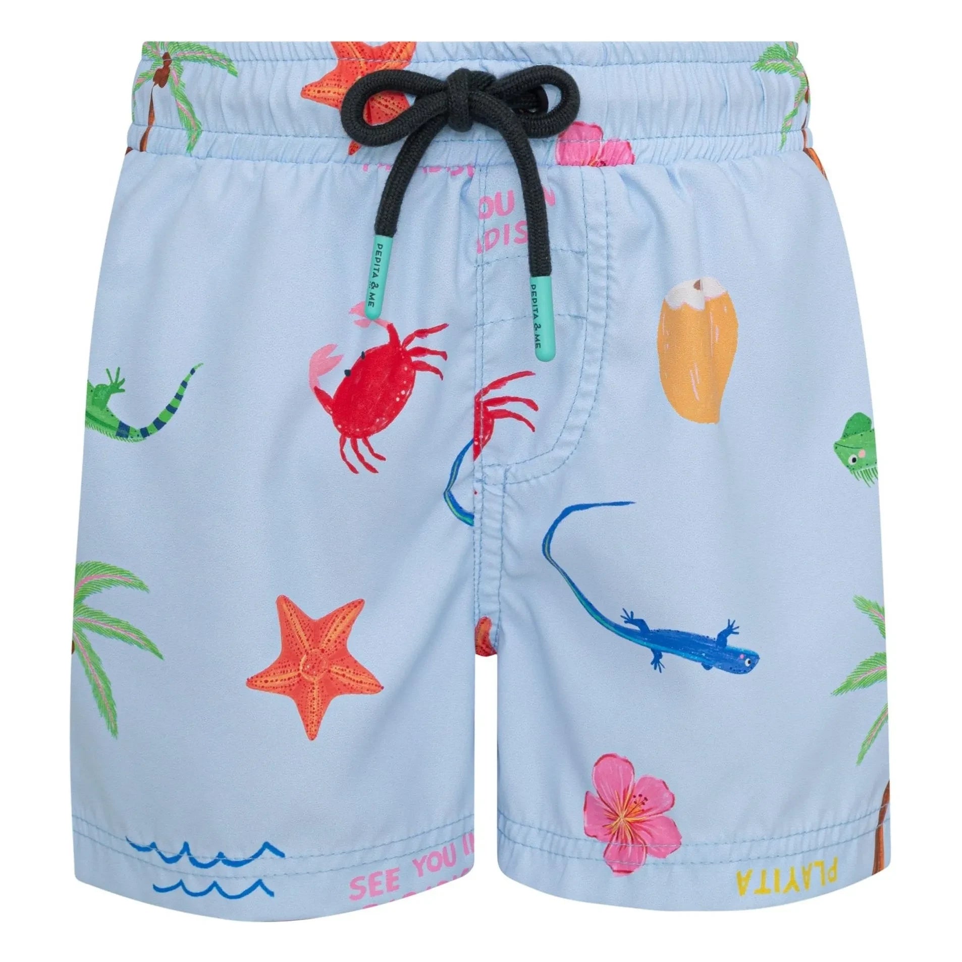 Pepita & Me - Beach Swimsuit Shorts | Light Blue