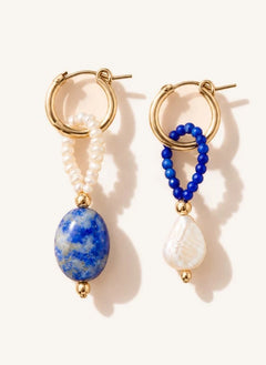 Camille Colette Studio - Hortense x Jim Lapis Lazuli Hoop Earrings | Blue