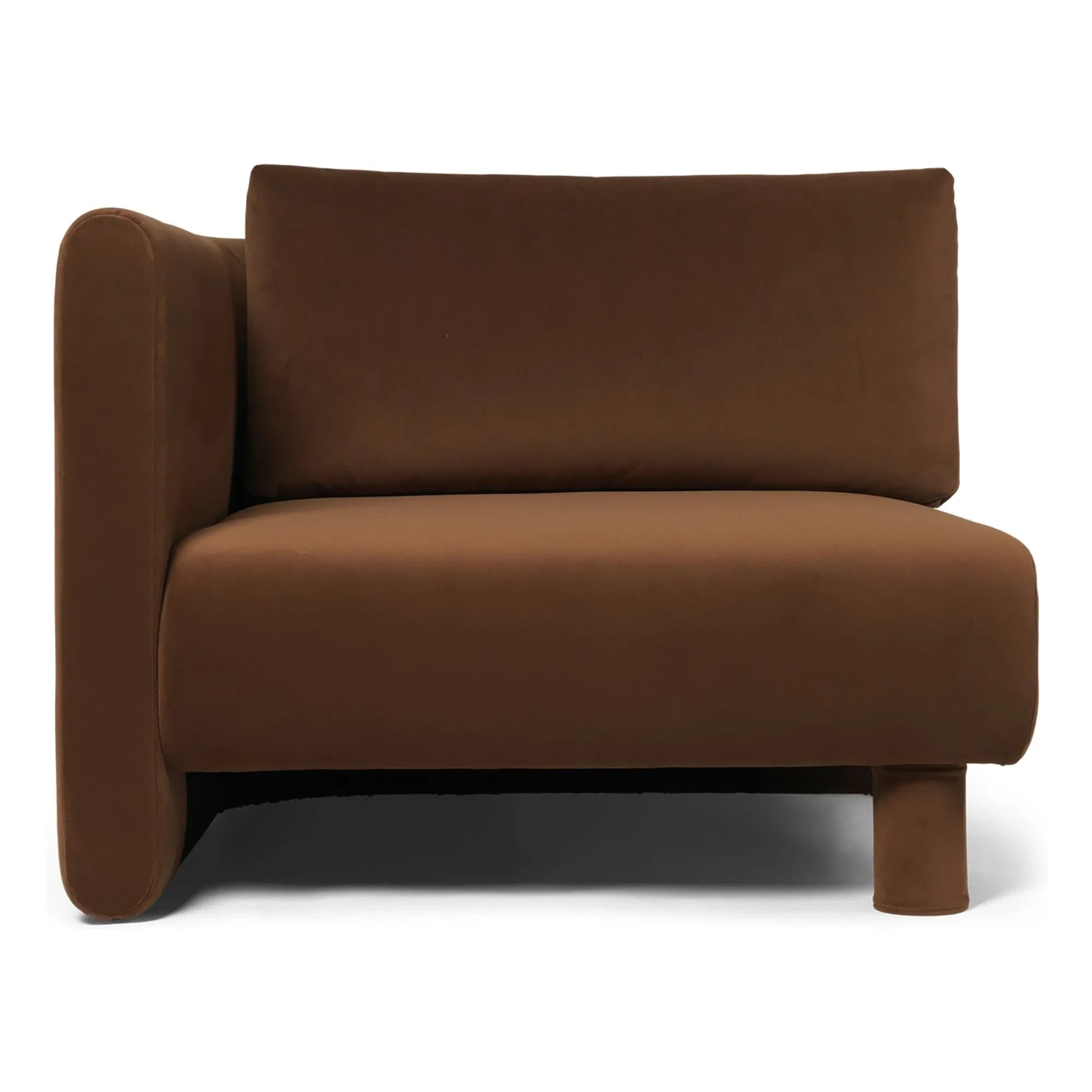 Ferm Living - Dase velvet sofa left module | Brown