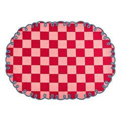 Bitossi - Dama Rosa Checkered American Placemats - Set of 2 | Red