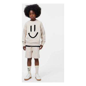 Molo - Mike Smile organik pamuk sweatshirt | Ecru