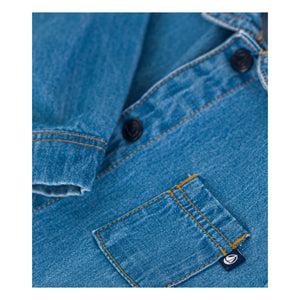 Petit Bateau - Matin Denim Romper | Denim Blue