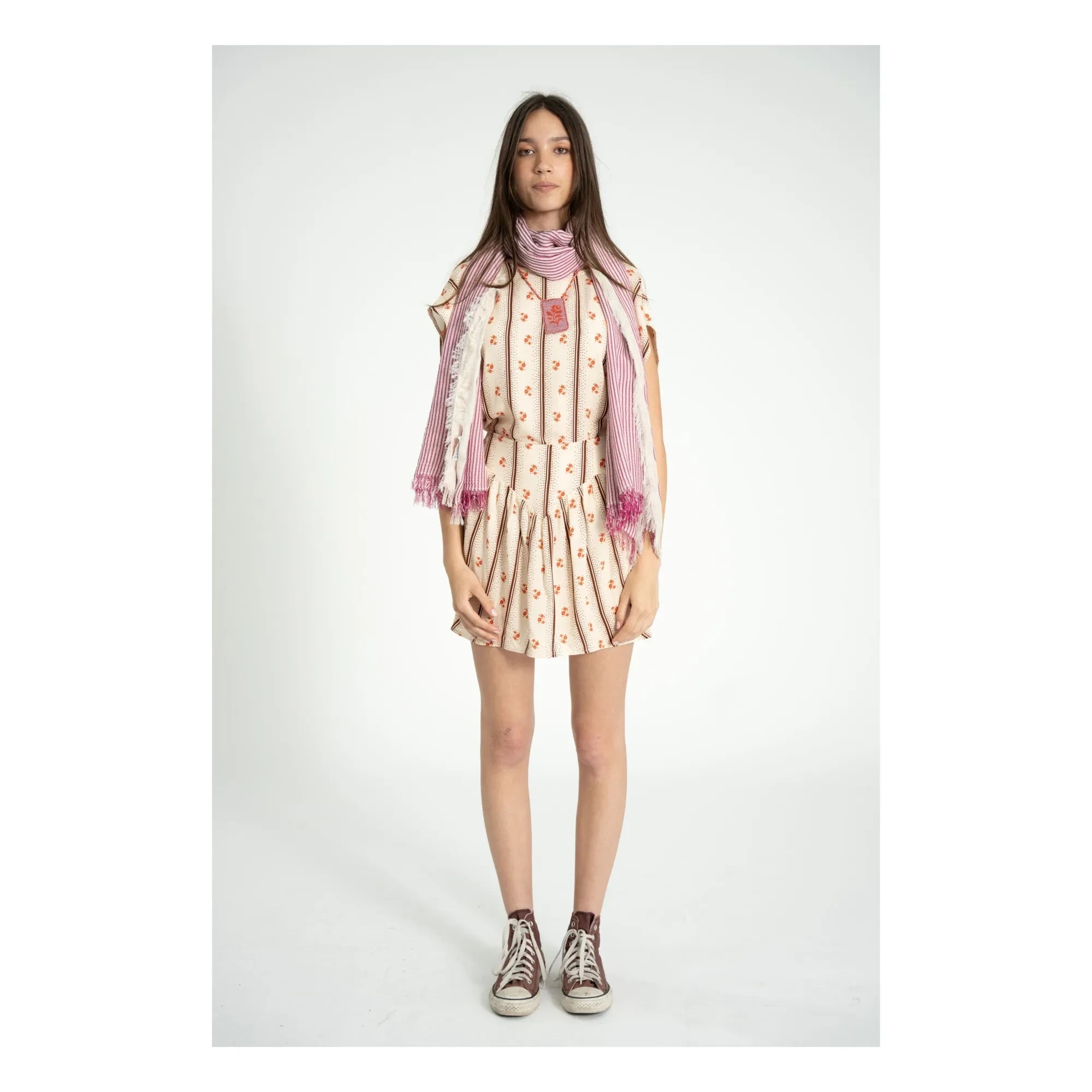 Sisters Department - Floral Pattern Sleeveless Blouse | Ecru