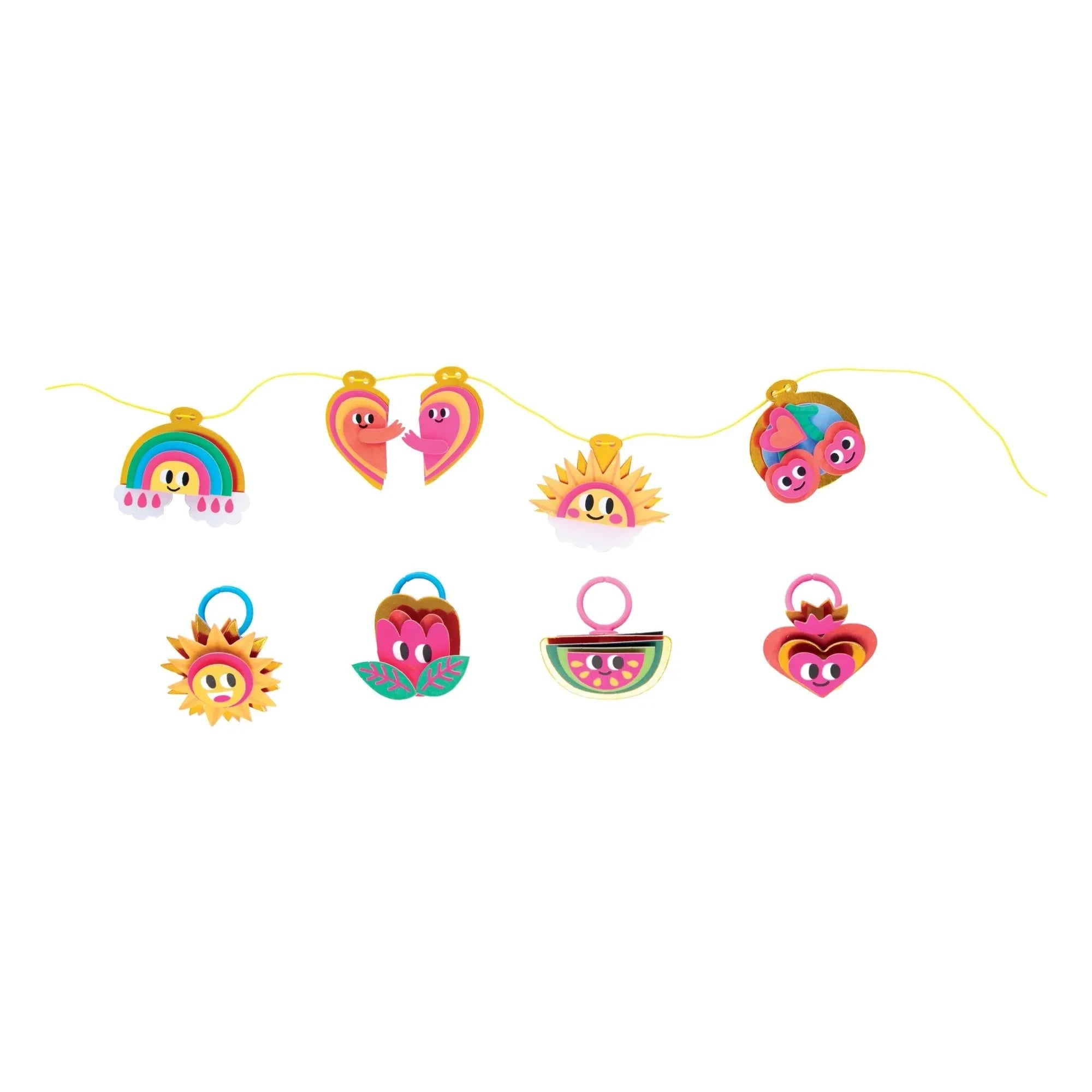 Omy x Gallimard Jeunesse - Set of 4 Rings and 4 Pendant Tips for Making