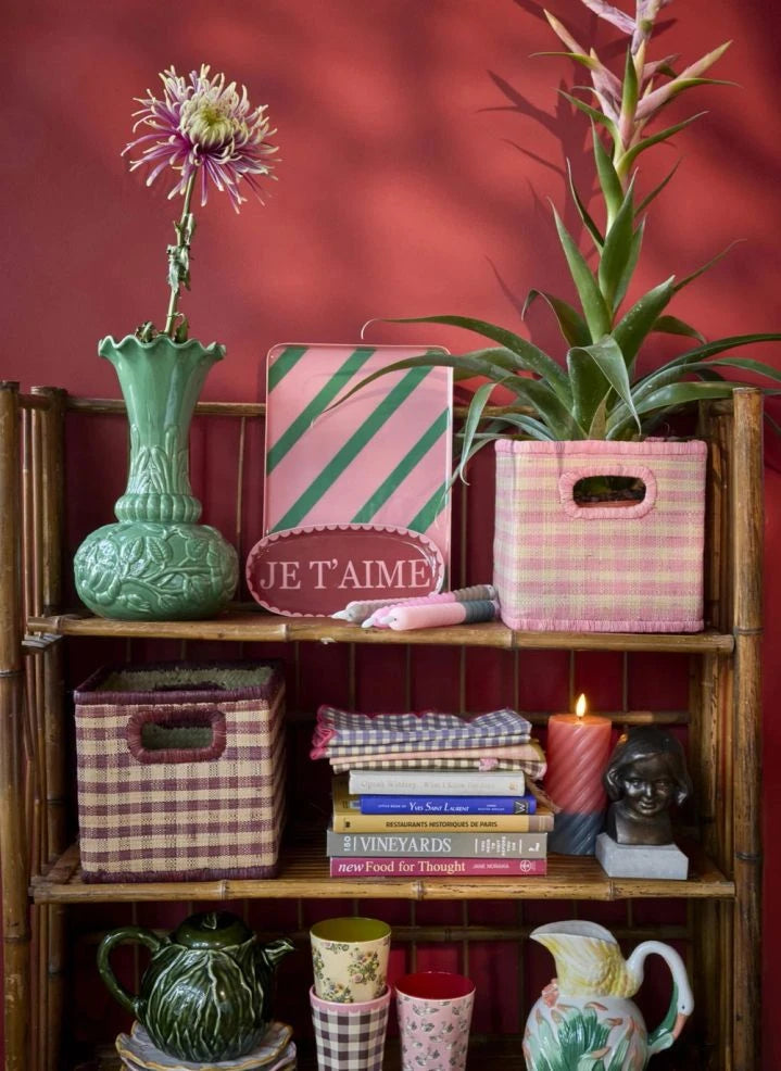 Rice - Raffia basket | Light Pink