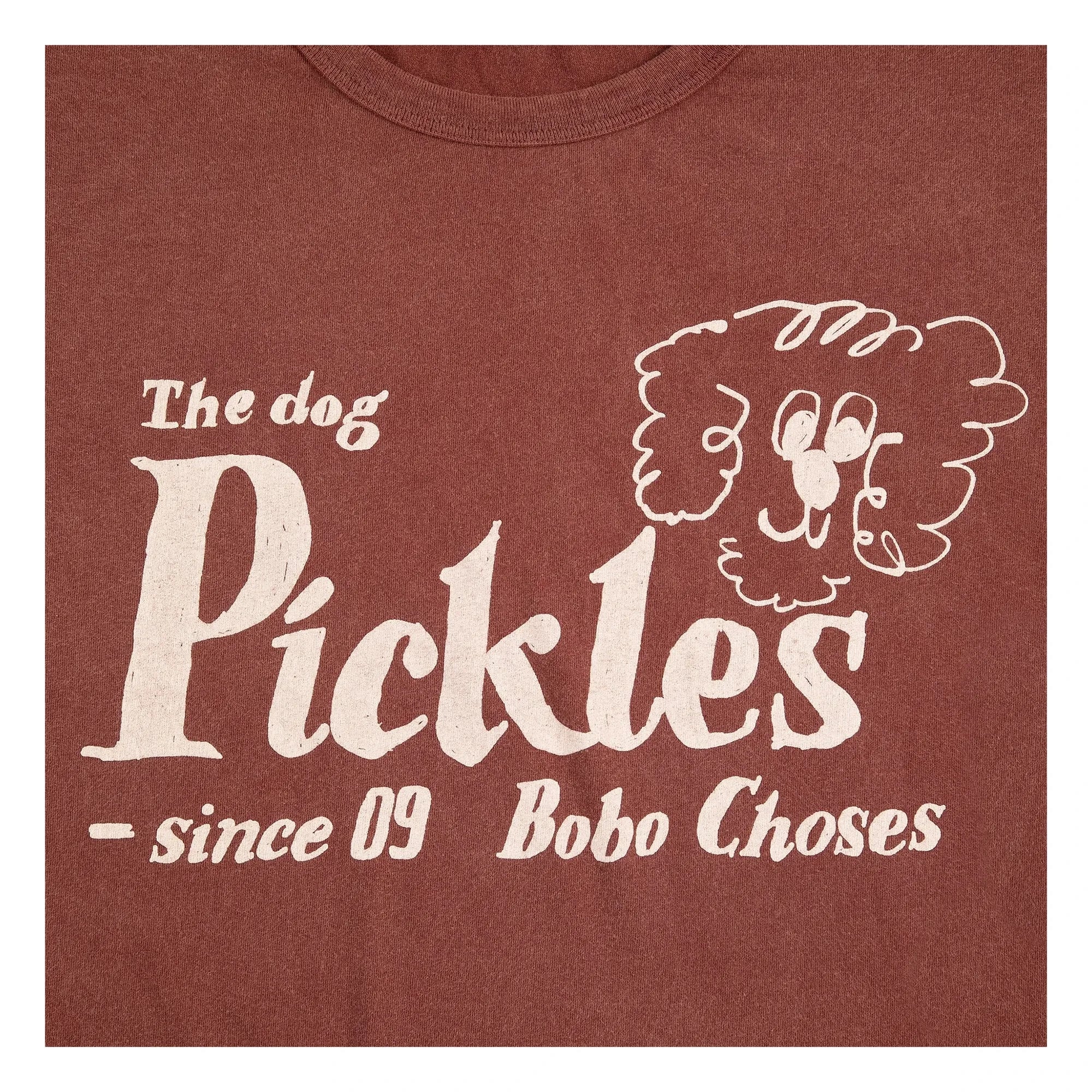 Bobo Choses - The Dog Pickles Organic Cotton T-Shirt | Brown