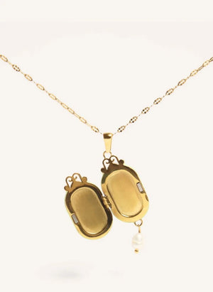 Palas - "Le Secret" Long Necklace | Faded Green