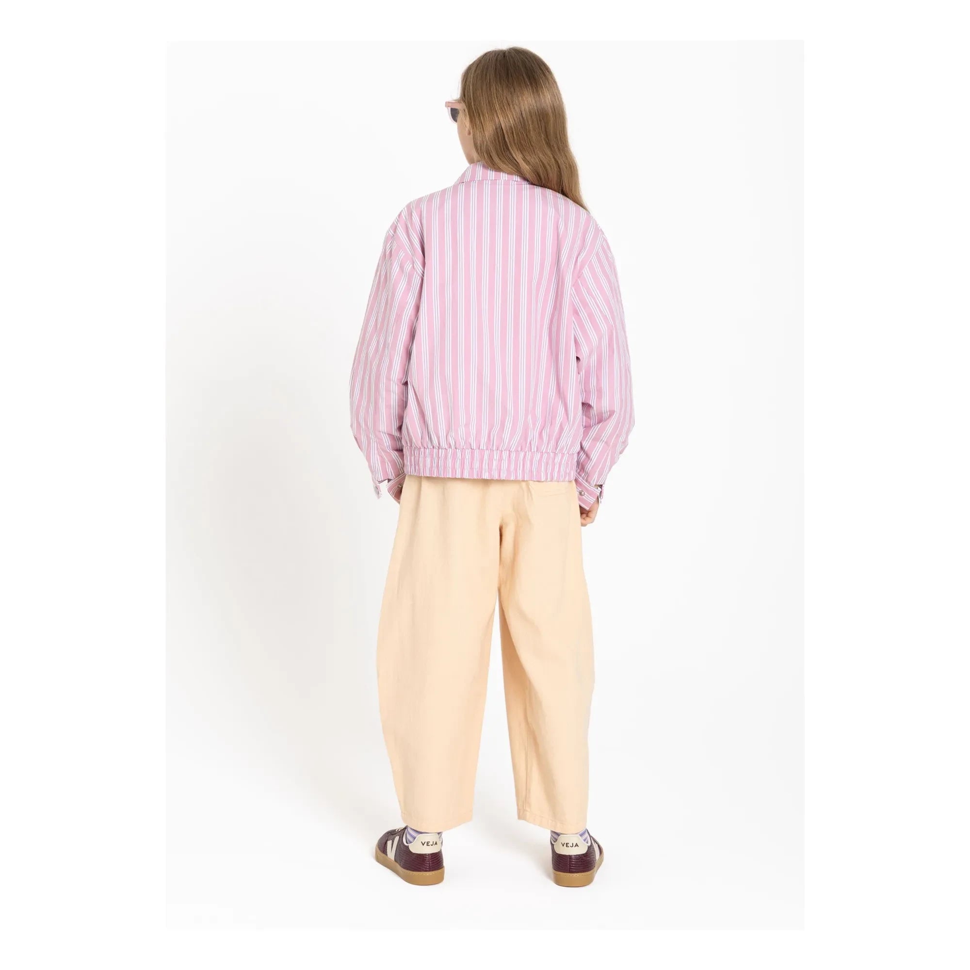 Smallable Kid - Noah Striped Jacket | Dust Pink