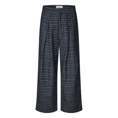 Lollys Laundry - Zola Checked Pants | Dark Blue