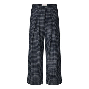 Lollys Laundry - Zola Checked Pants | Dark Blue
