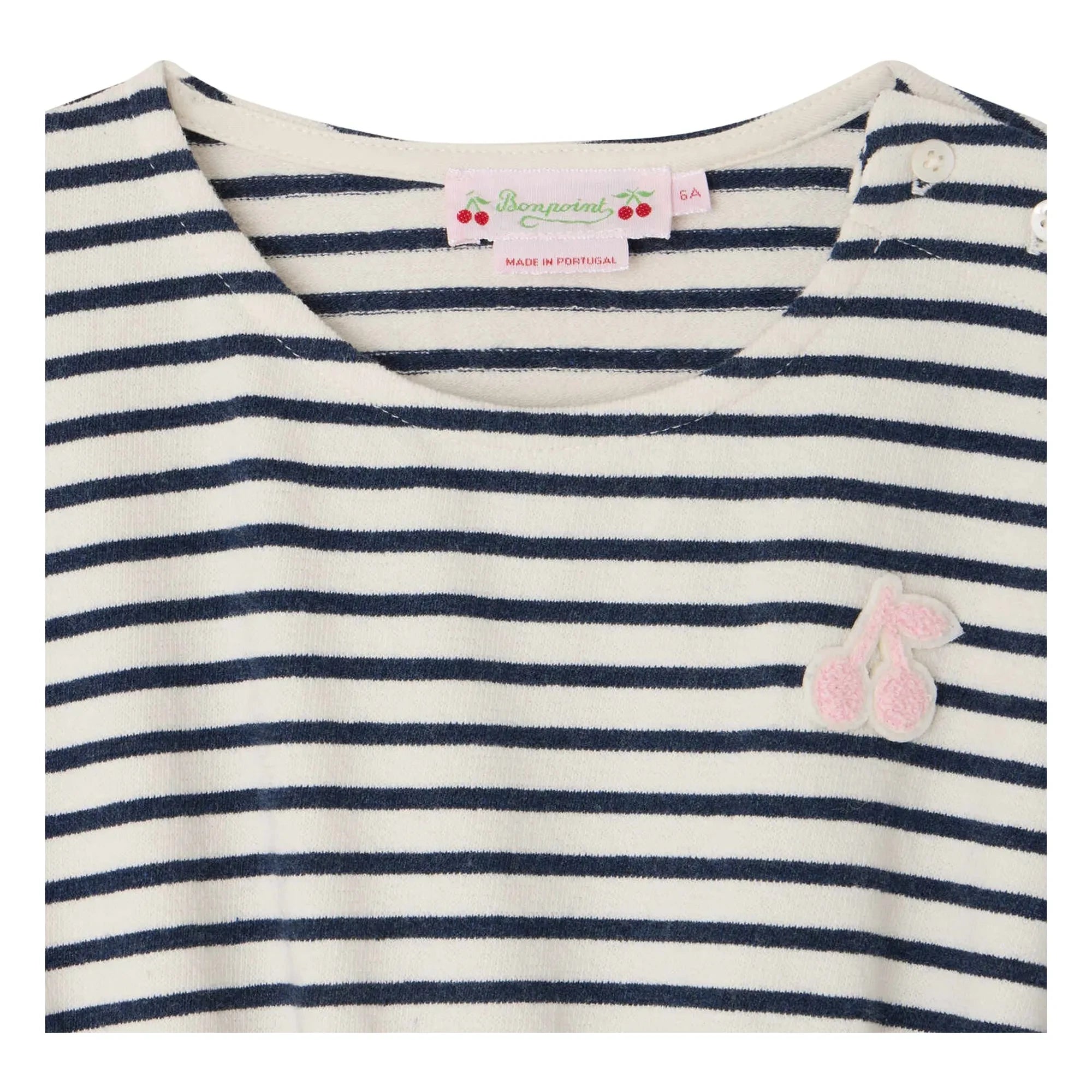 Bonpoint - Celima Striped Dress | Ecru