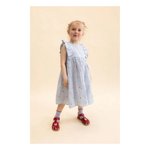 Flöss - Millie Gingham Dress | Light Blue