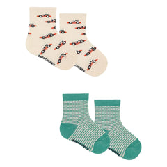 Bobo Choses - 2 Pairs of Organic Cotton Baby Socks | Beige