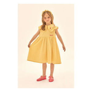 Jelly Mallow - Ruffle neckline dress | Yellow