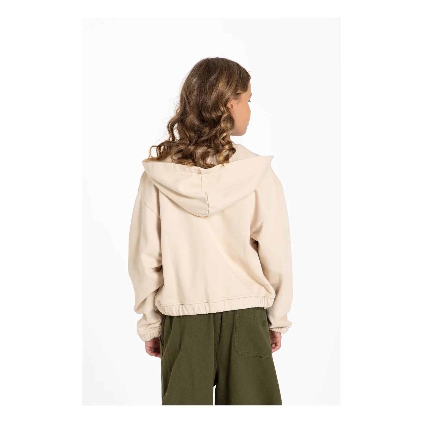 Hundred Pieces - Blush Forever Organic Cotton Zip-Up Sweatshirt | Cream