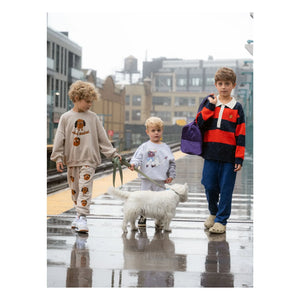Mini Rodini - Siamese Organic Cotton Sweatshirt | Gray Mélange