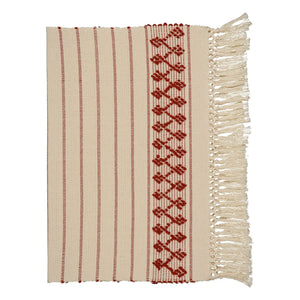 House of Capricorn - Amélia embroidered placemat | Brick red