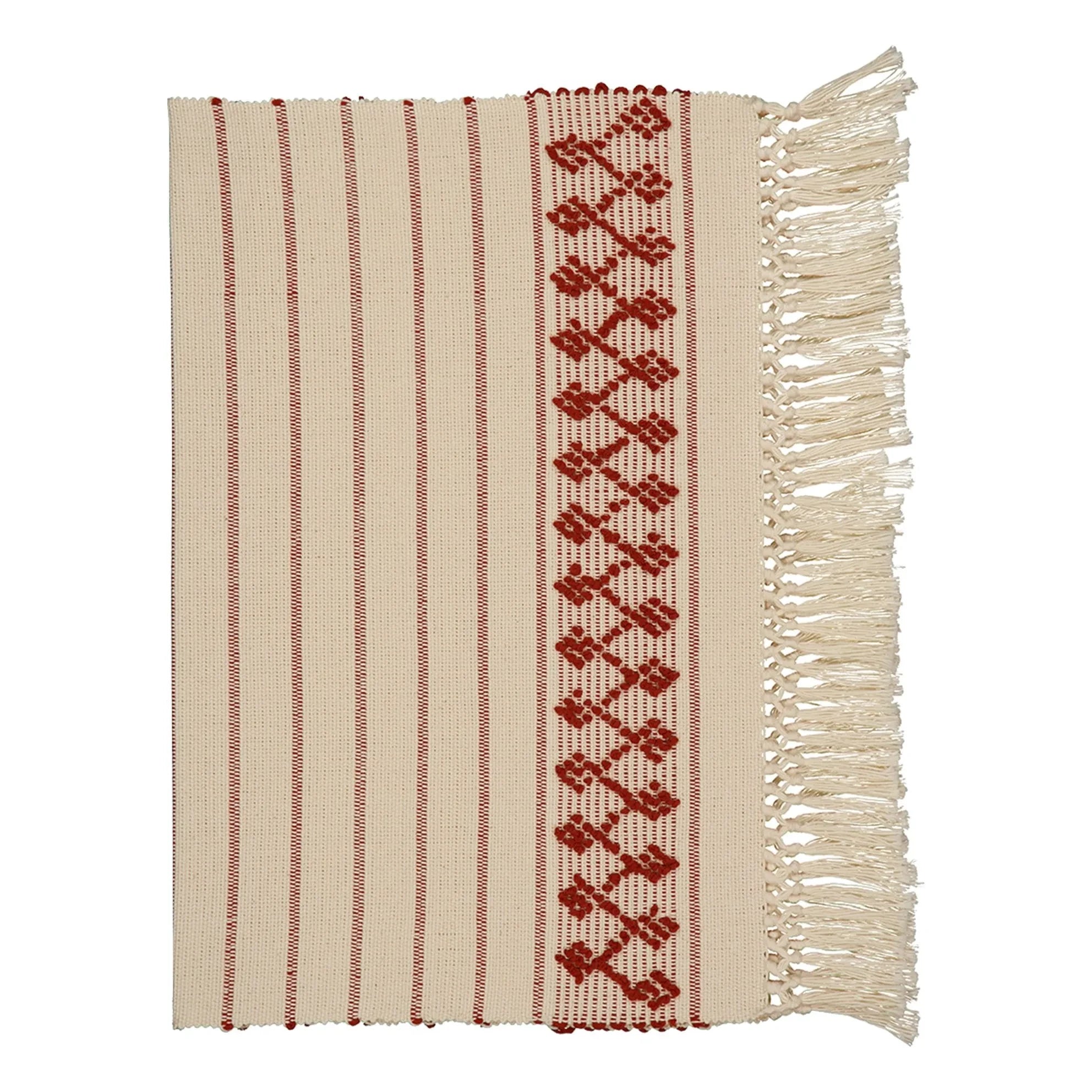 House of Capricorn - Amélia embroidered placemat | Brick red