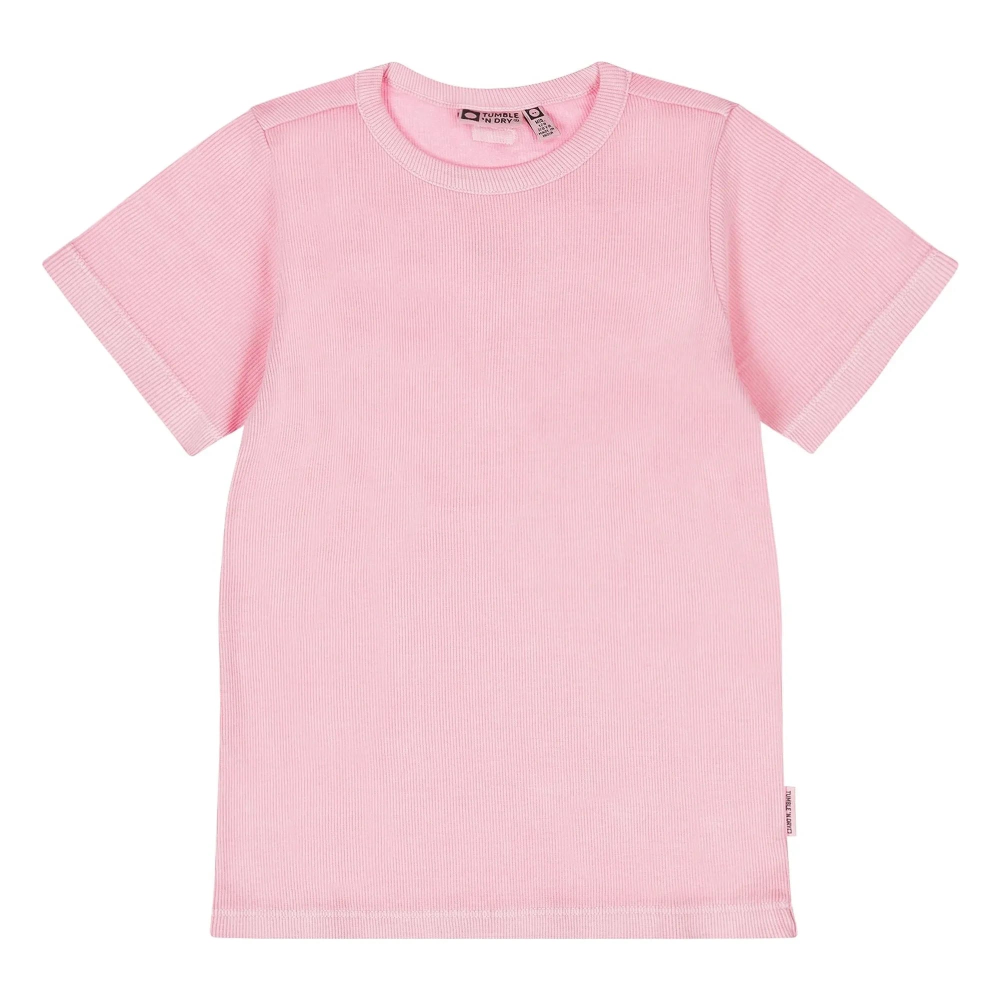 Tumble N'Dry - Embossed T-Shirt Vibrant Organic Cotton | Pink