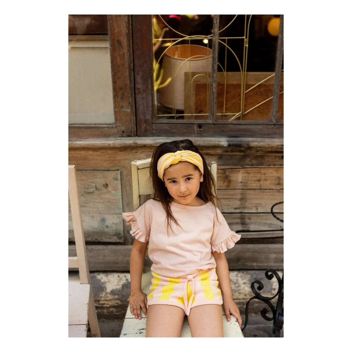 Louis Louise - Francesca Striped Headband | Yellow