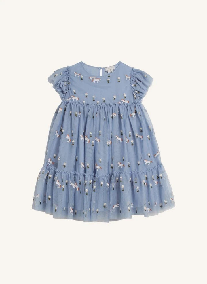 Stella McCartney Kids - Tül At Elbisesi | Mavi
