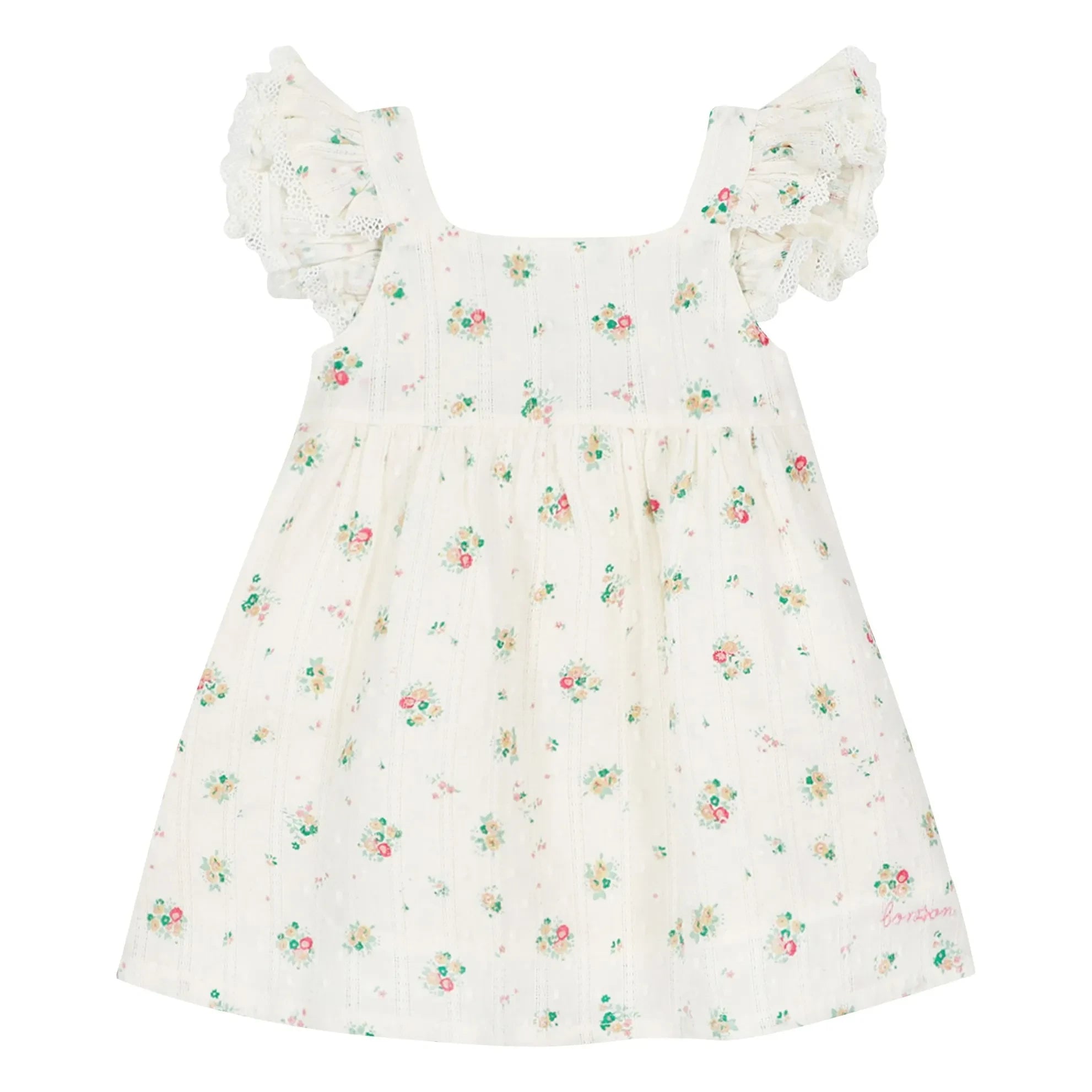 Bonton - Pointelle Nadine Dress | White