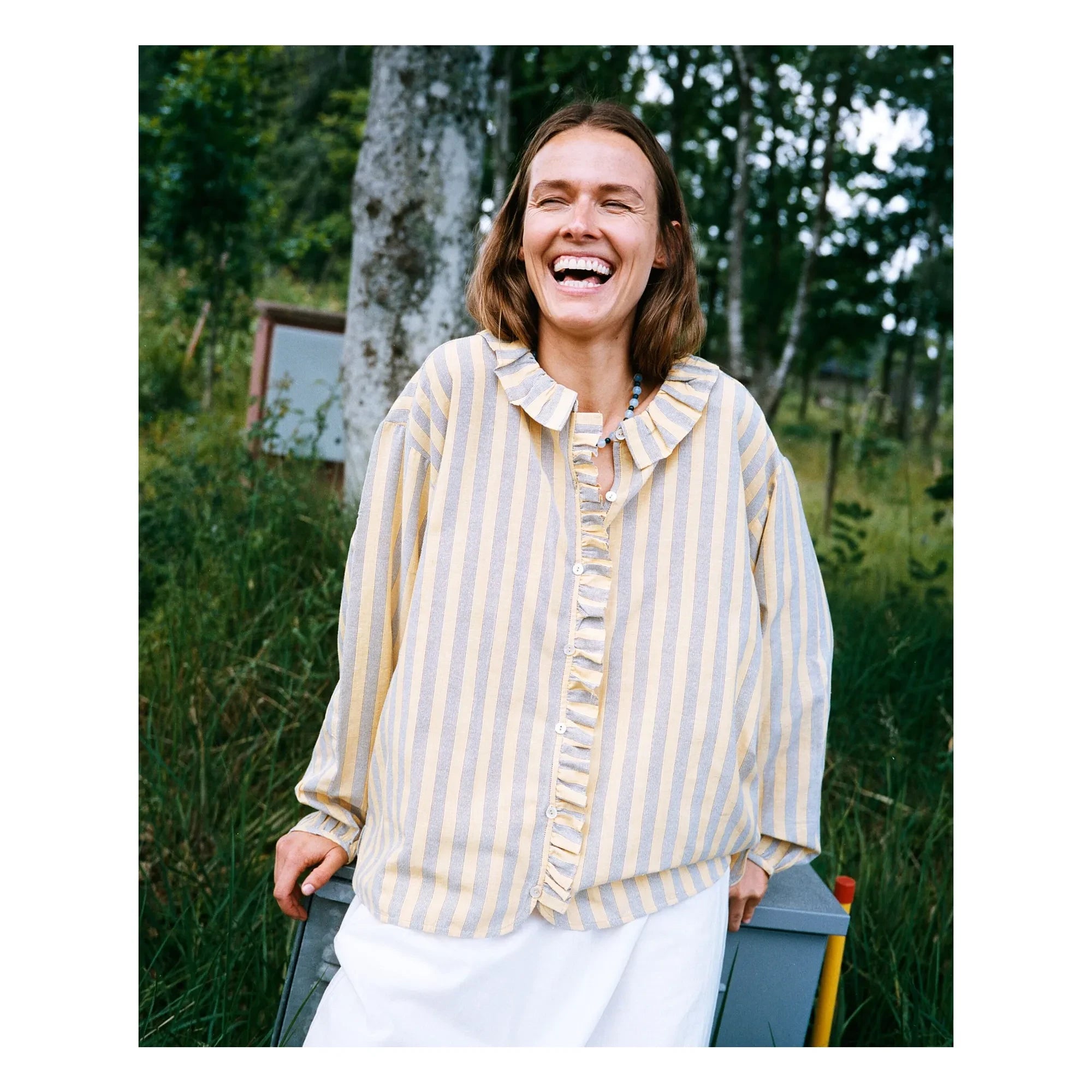 SISSEL EDELBO - Mirelle Striped Shirt | Yellow