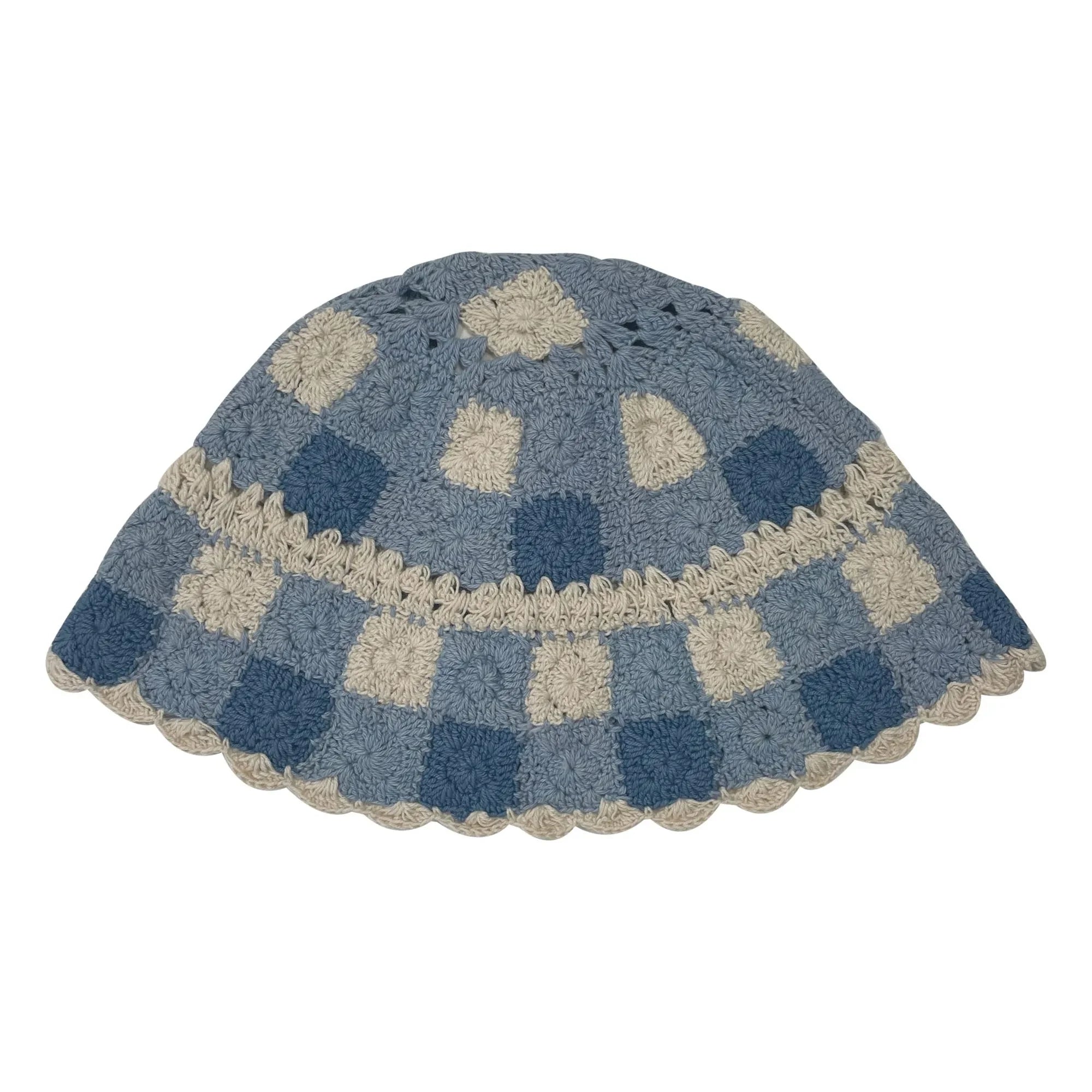 Emile et Ida - Vichy Crochet Hat | Blue