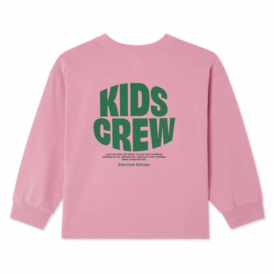 American Vintage - Fizvalley Kids Crew Neck T-Shirt | Pink