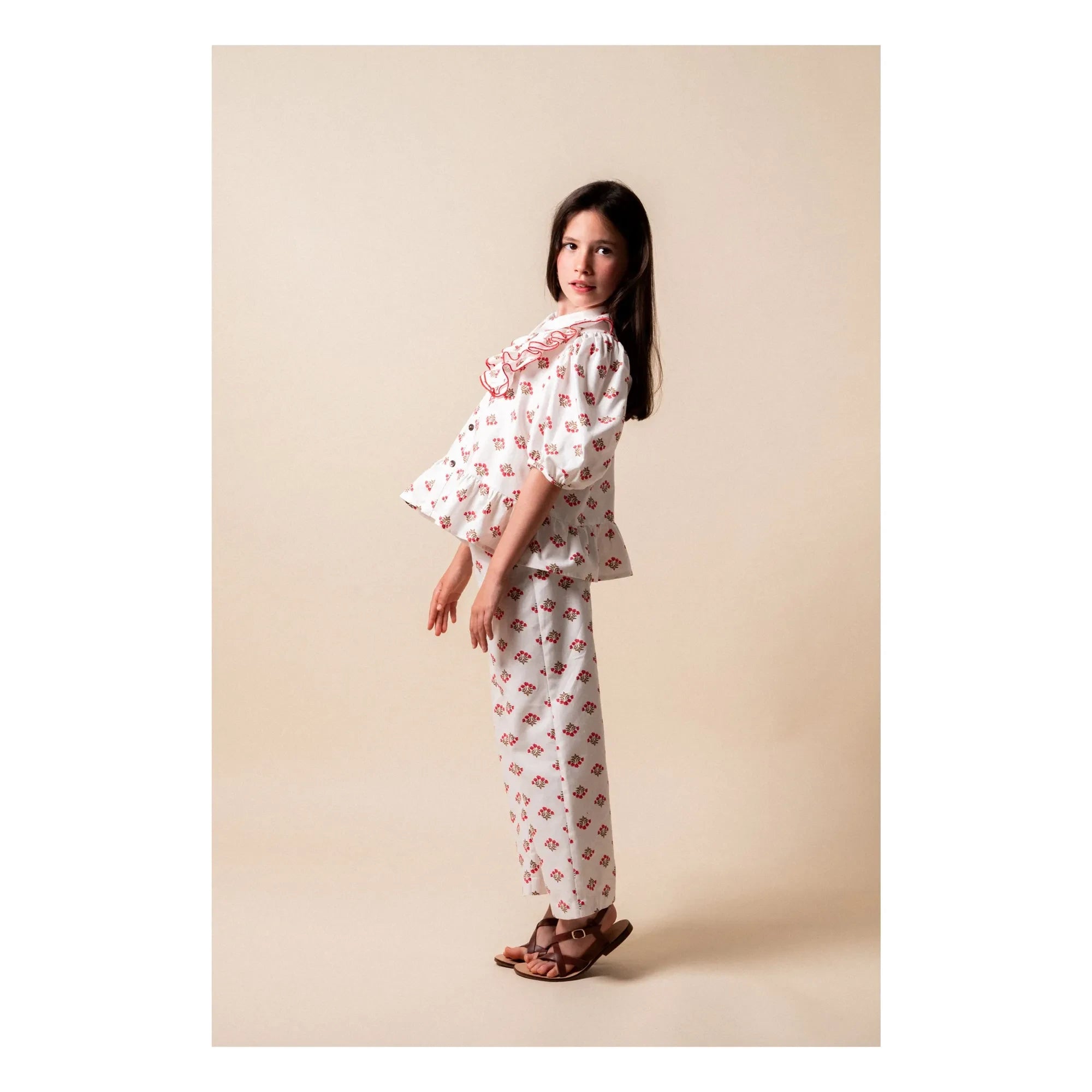 birinit - Monzón Organic Cotton Ruffled Shirt | White