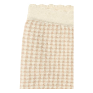 Copenhagen Colors - Organic Cotton Jacquard Check Shorts | Beige Pink