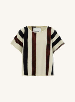 La Méricaine - Blackfeet Recycled Wool Long Poncho | Ecru