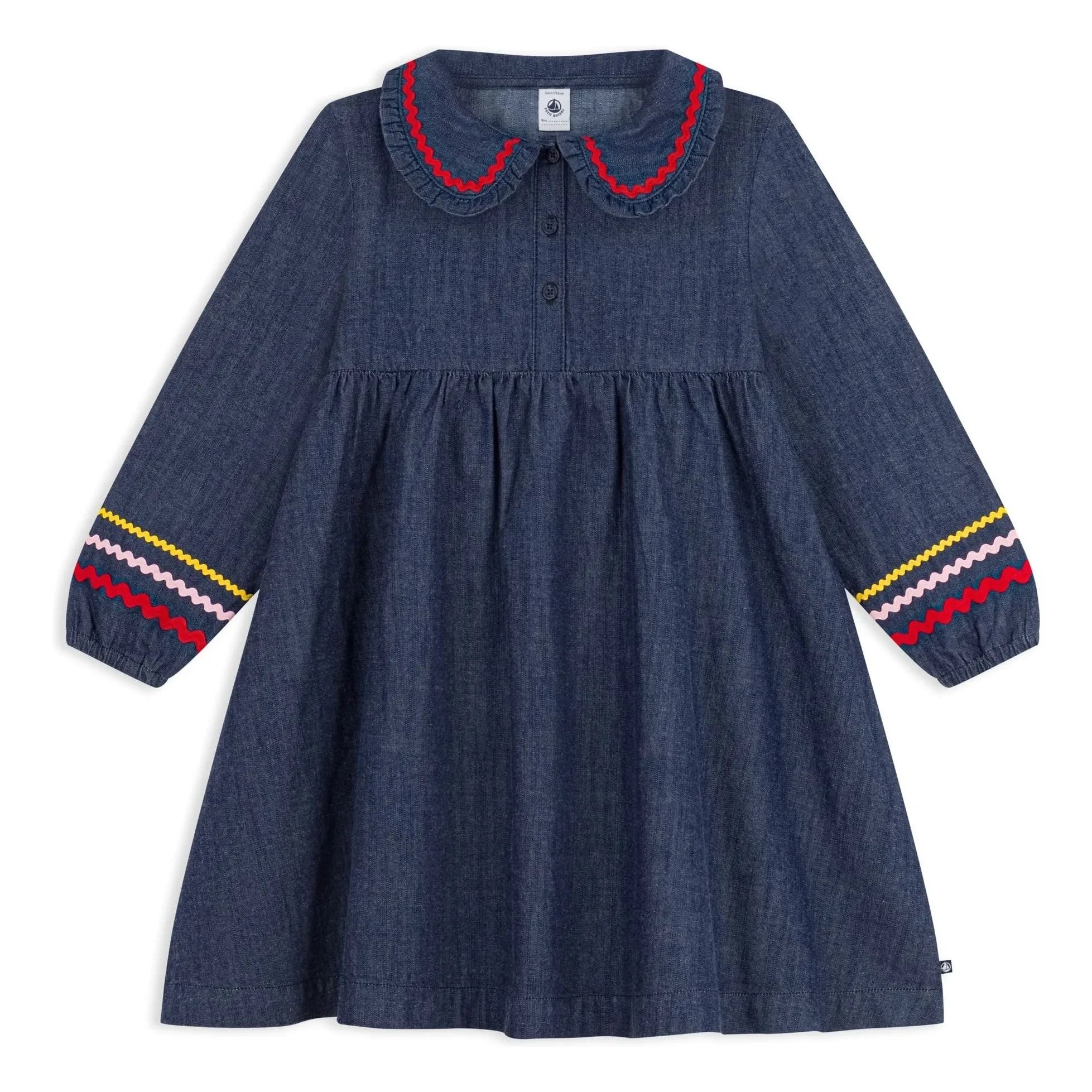 Petit Bateau - Kot elbise | Mavi