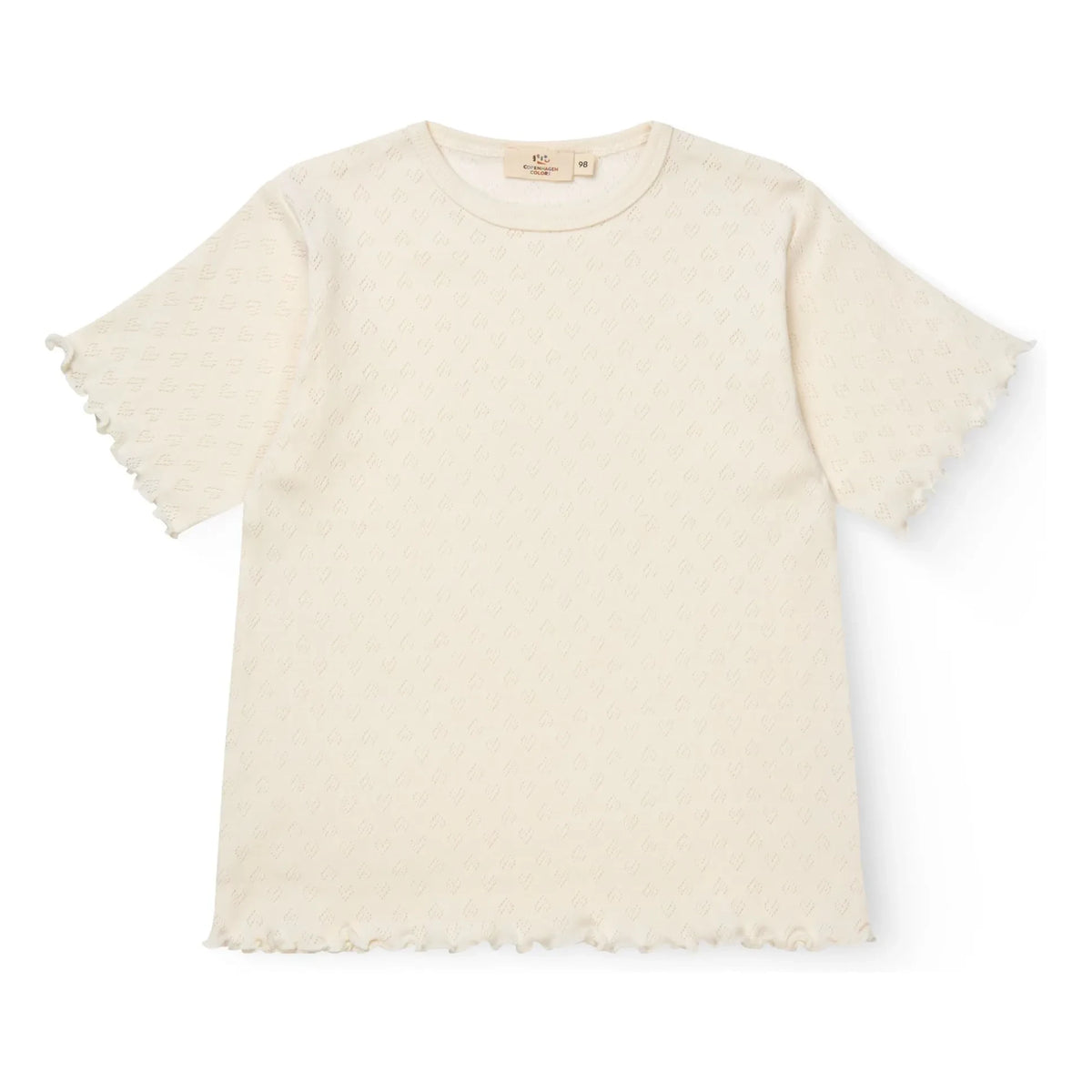 Copenhagen Colors - Pointelle Organic Cotton T-Shirt | Cream