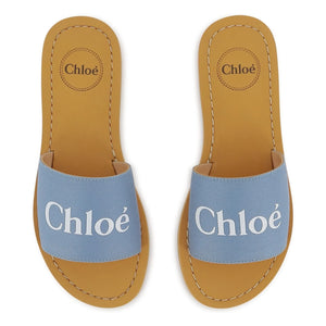 Chloé - Logo sandals | Grey Blue
