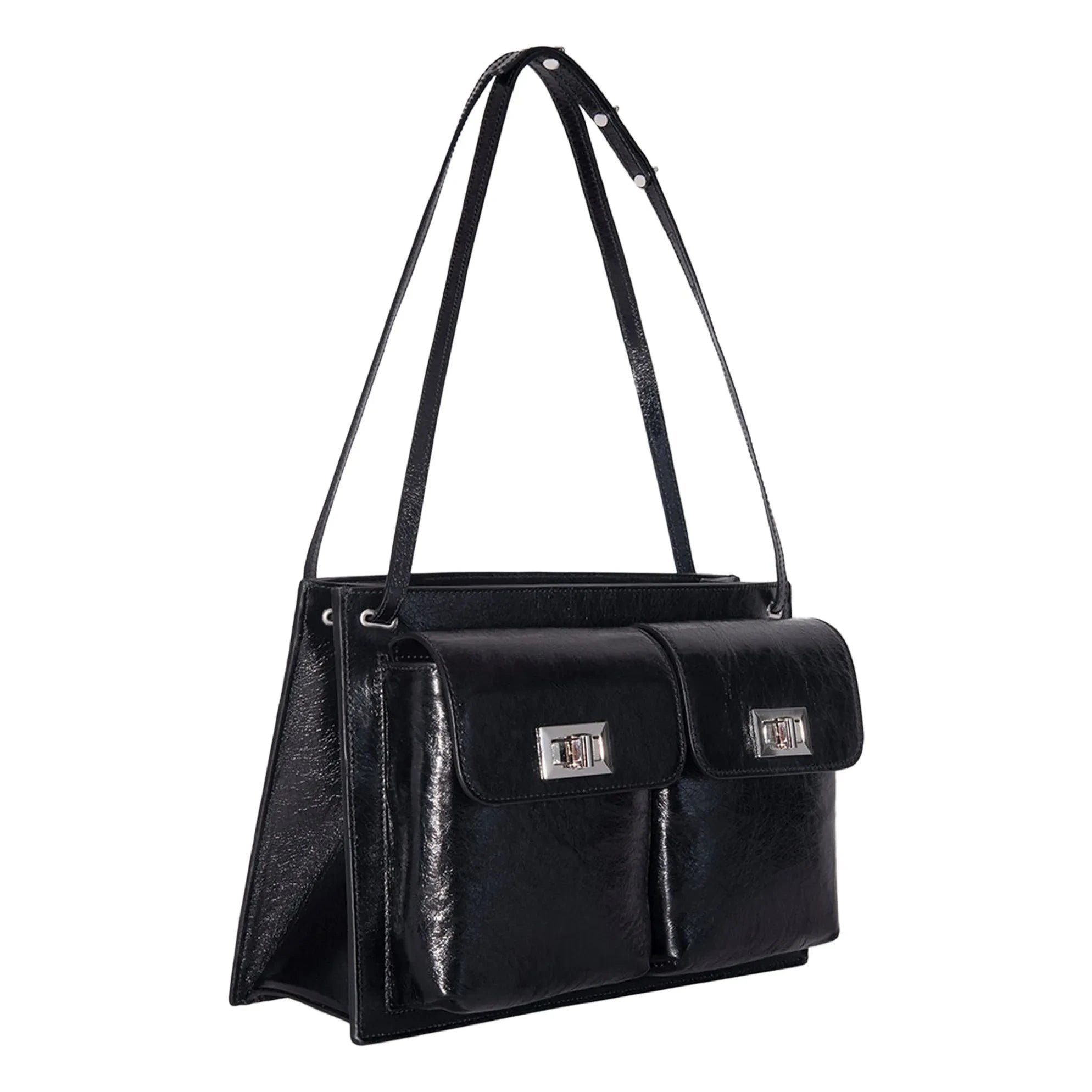 BY FAR - Billy Textured Leather Bag | Black