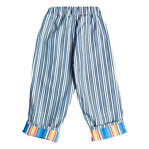 Club Trésor - Hickory Sunset Striped Reversible Pants | Blue