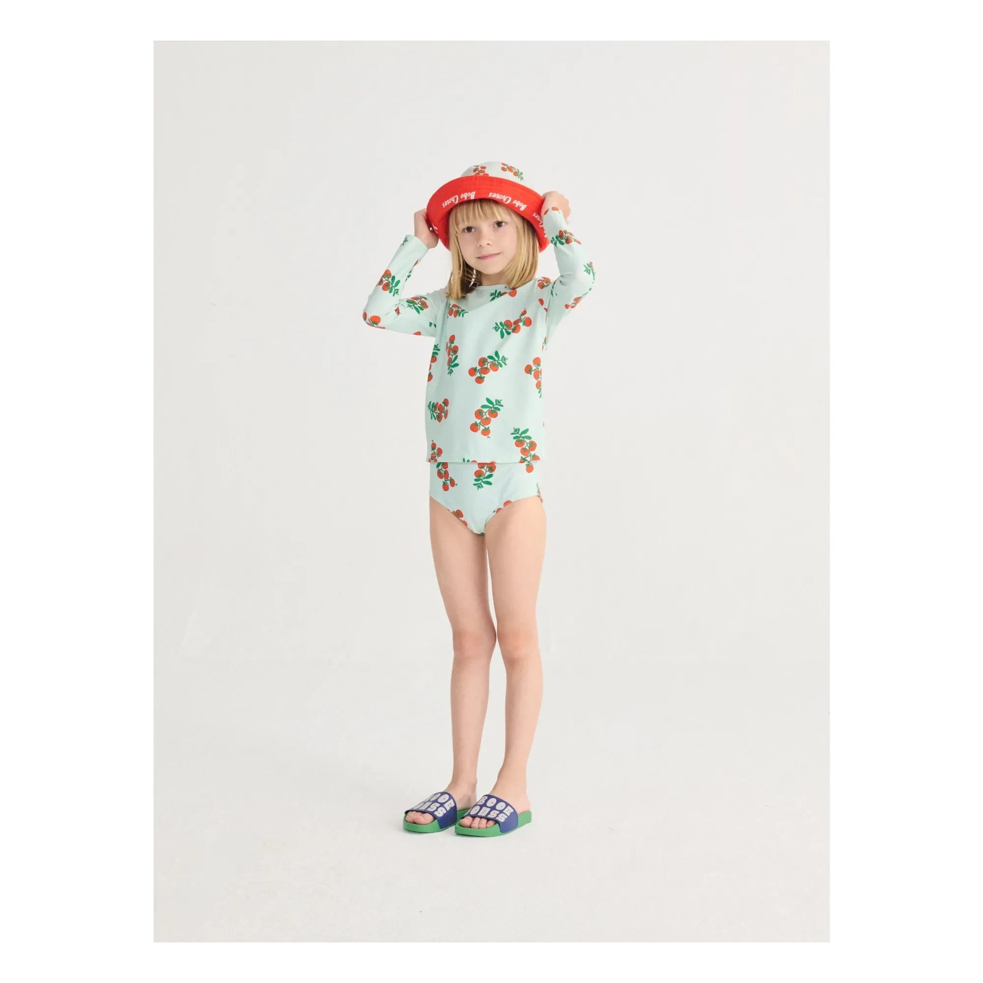 Bobo Choses - Anti-UV Bath T-Shirt Tomato Recycled Fibers | Light blue
