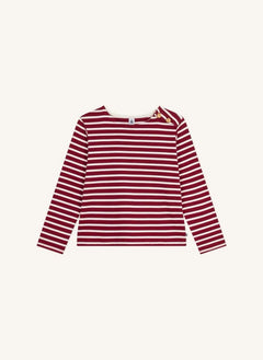 Petit Bateau - Organic Cotton Buttoned Bell Marinière | Red