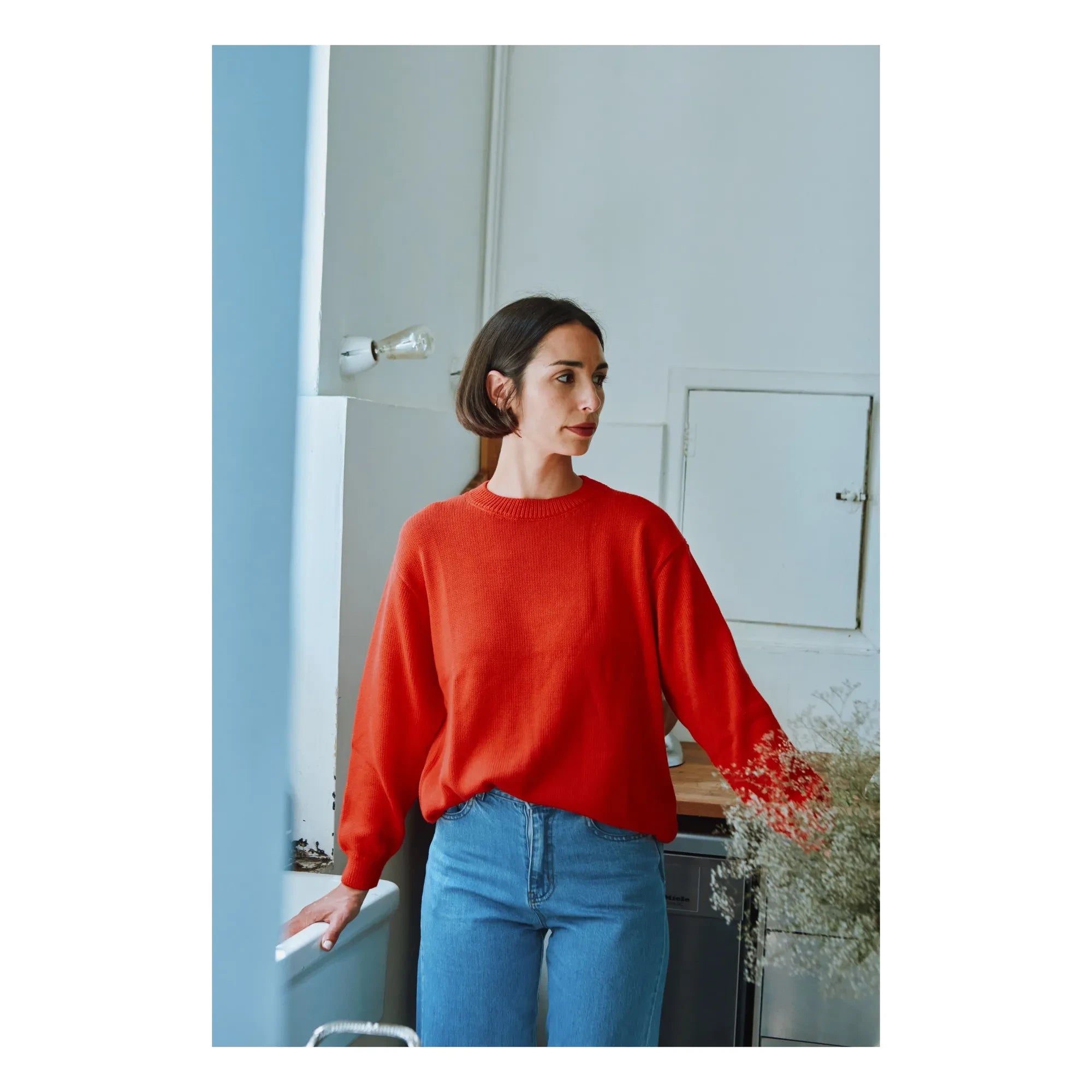 Poudre Organic - The Rouge Organik Pamuklu Kazak | Kırmızı
