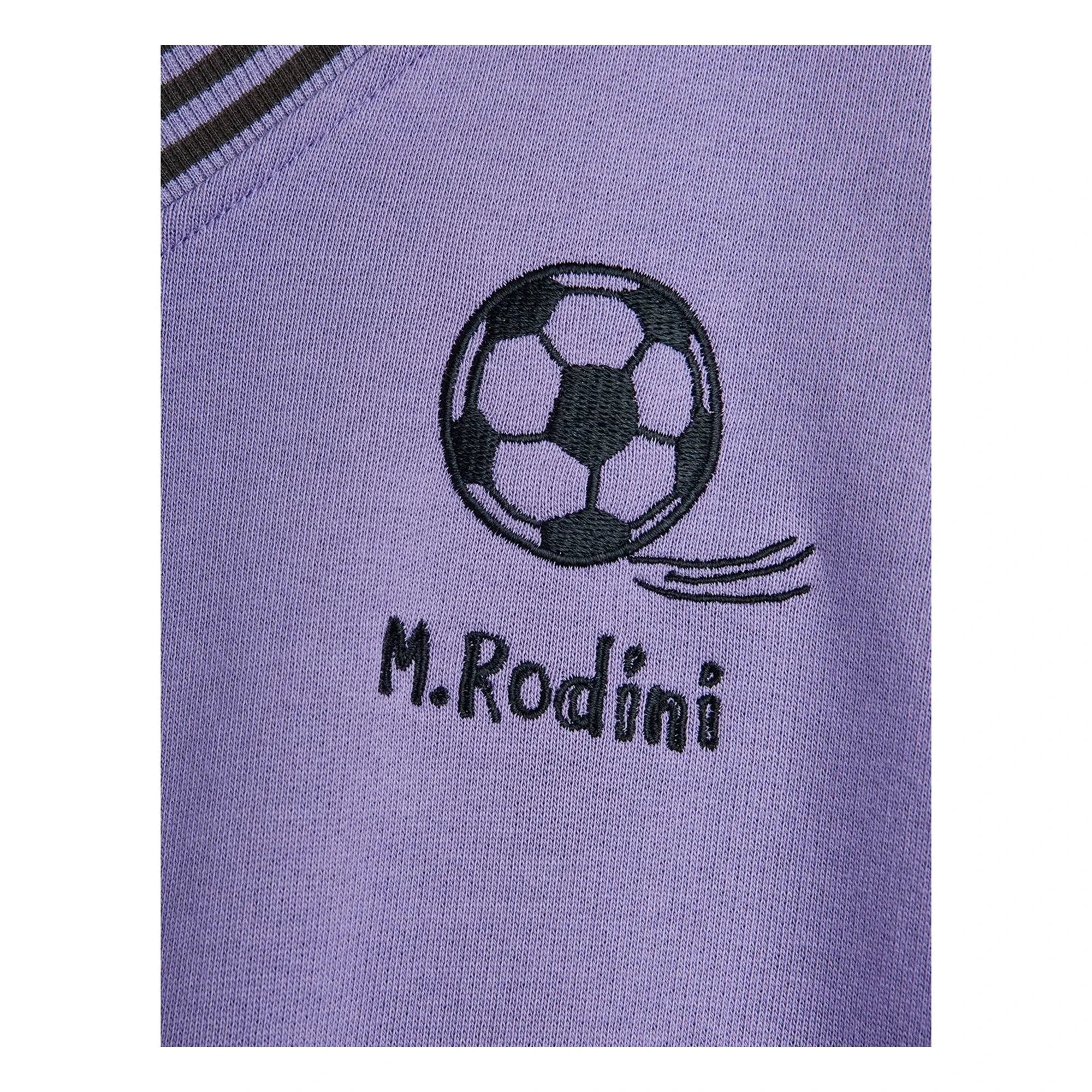 Mini Rodini - Organic Cotton Football Sweatshirt | Purple