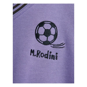 Mini Rodini - Organic Cotton Football Sweatshirt | Purple